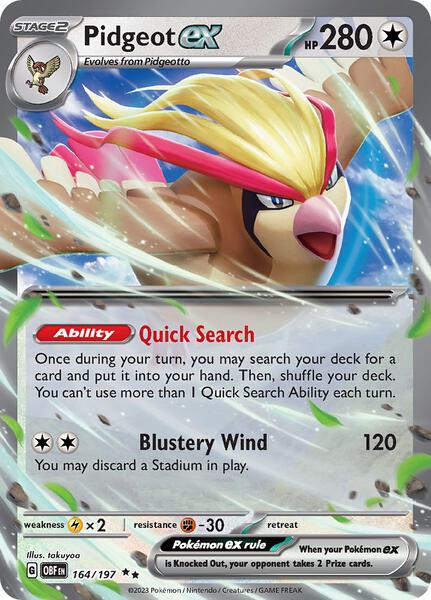 Pidgeot ex - SV03 Obsidian Flames - Holofoil - Near Mint (NM)