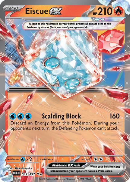 Eiscue ex - SV03 Obsidian Flames - Holofoil - Near Mint (NM)