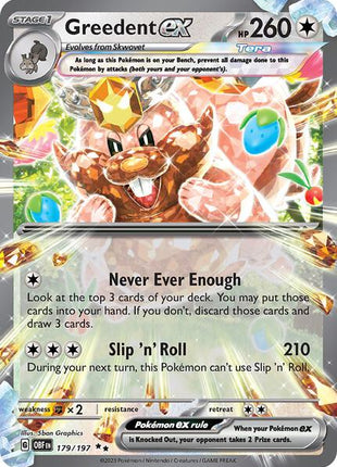 Greedent ex - SV03 Obsidian Flames - Holofoil - Near Mint (NM)