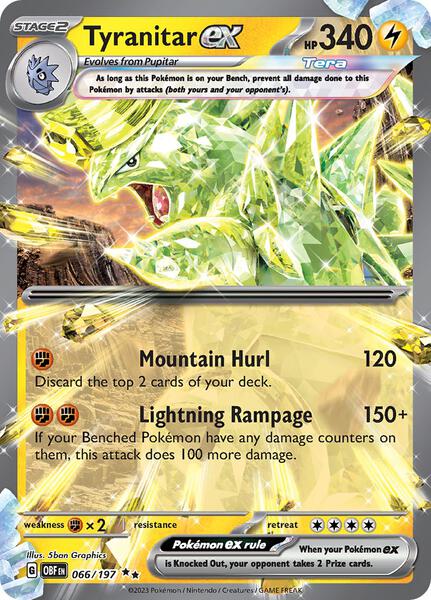 Tyranitar ex - SV03 Obsidian Flames - Holofoil - Near Mint (NM)
