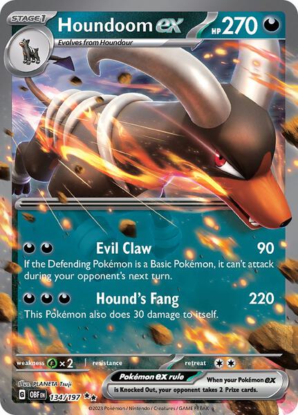 Houndoom ex - SV03 Obsidian Flames - Holofoil - Near Mint (NM)