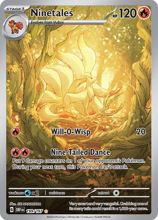Ninetales -199/197 - SV03 Obsidian Flames - Holofoil - Near Mint (NM)
