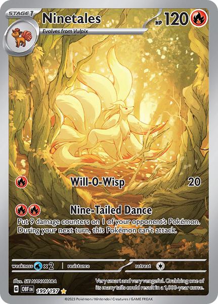 Ninetales -199/197 - SV03 Obsidian Flames - Holofoil - Near Mint (NM)