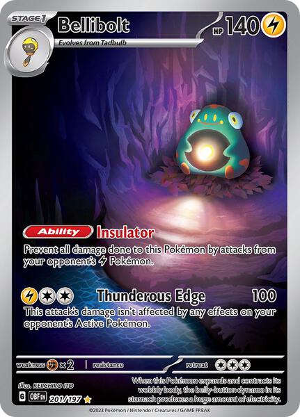 Bellibolt - 201/197 - SV03 Obsidian Flames - Holofoil - Near Mint (NM)