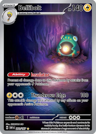 Bellibolt - 201/197 - SV03 Obsidian Flames - Holofoil - Lightly Played (LP)