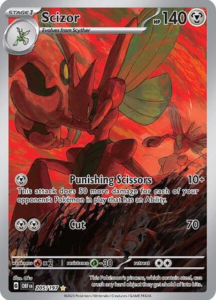 Scizor - 205/197 - SV03 Obsidian Flames - Holofoil - Near Mint (NM)