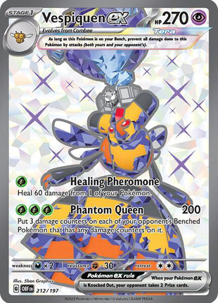 Vespiquen ex - 212/197 - SV03 Obsidian Flames - Holofoil - Near Mint (NM)