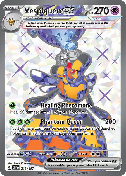 Vespiquen ex - 212/197 - SV03 Obsidian Flames - Holofoil - Near Mint (NM)