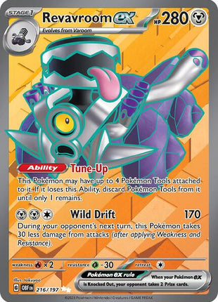 Revavroom ex - 216/197 - SV03 Obsidian Flames - Holofoil - Near Mint (NM)