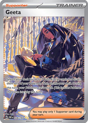 Geeta - 226/197 - SV03 Obsidian Flames - Holofoil - Near Mint (NM)