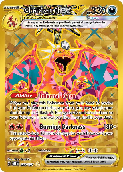 Charizard ex - 228/197 - SV03 Obsidian Flames - Holofoil - Lightly Played (LP)