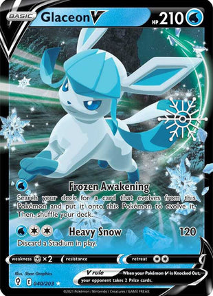 Glaceon V - 040/203 (Holiday Calendar) - Miscellaneous Cards and Products - Holofoil - Near Mint (NM)