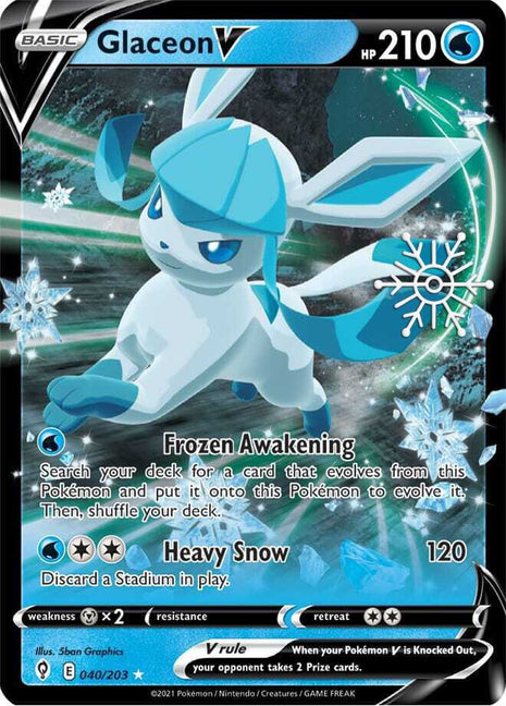 Glaceon V - 040/203 (Holiday Calendar) - Miscellaneous Cards and Products - Holofoil - Near Mint (NM)