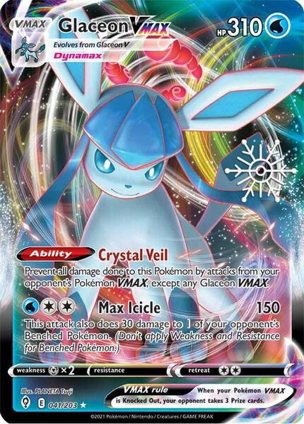 Glaceon VMAX - 041/203 (Holiday Calendar) - Miscellaneous Cards and Products - Holofoil - Near Mint (NM)