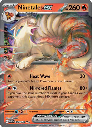Ninetales ex - 038/165 - SV Scarlet and Violet 151 - Holofoil - Near Mint (NM)