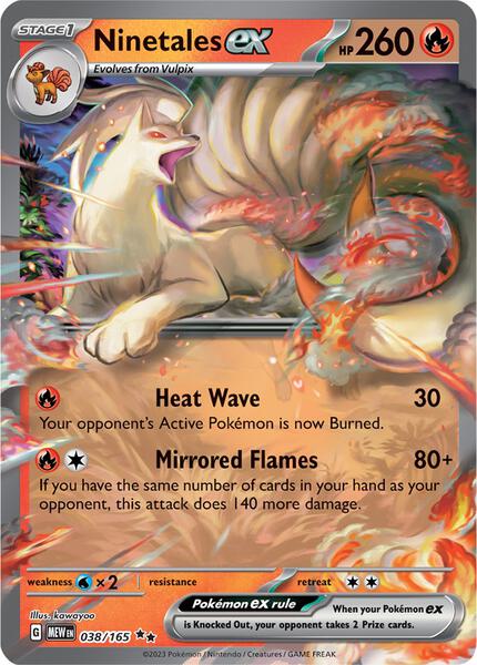 Ninetales ex - 038/165 - SV Scarlet and Violet 151 - Holofoil - Near Mint (NM)