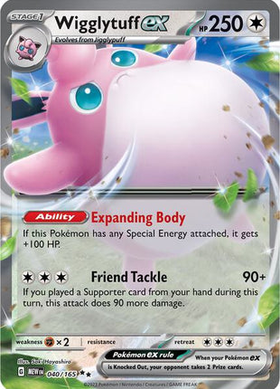 Wigglytuff ex - 040/165 - SV Scarlet and Violet 151 - Holofoil - Near Mint (NM)