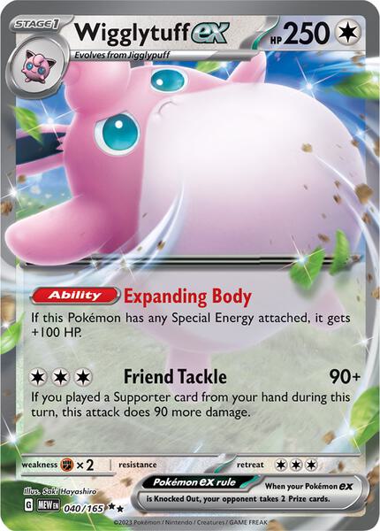 Wigglytuff ex - 040/165 - SV Scarlet and Violet 151 - Holofoil - Near Mint (NM)