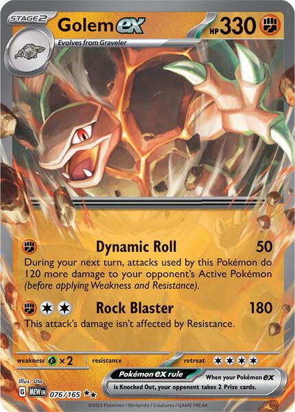 Golem ex - 076/165 - SV Scarlet and Violet 151 - Holofoil - Near Mint (NM)