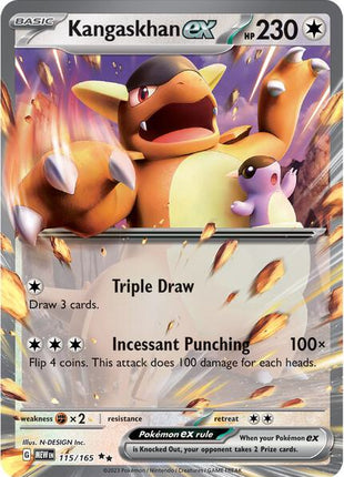 Kangaskhan ex - 115/165 - SV Scarlet and Violet 151 - Holofoil - Near Mint (NM)