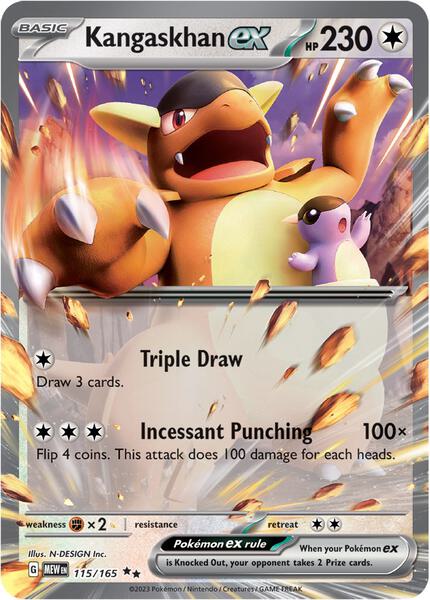 Kangaskhan ex - 115/165 - SV Scarlet and Violet 151 - Holofoil - Near Mint (NM)