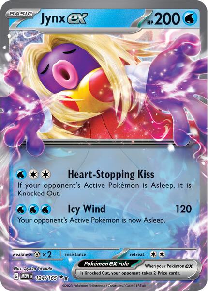 Jynx ex - 124/165 - SV Scarlet and Violet 151 - Holofoil - Near Mint (NM)