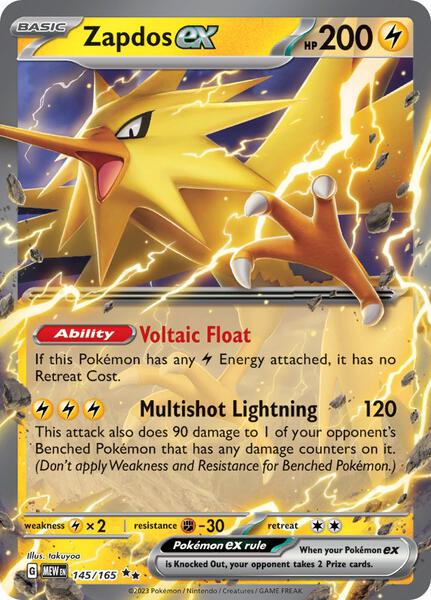 Zapdos ex - 145/165 - SV Scarlet and Violet 151 - Holofoil - Near Mint (NM)