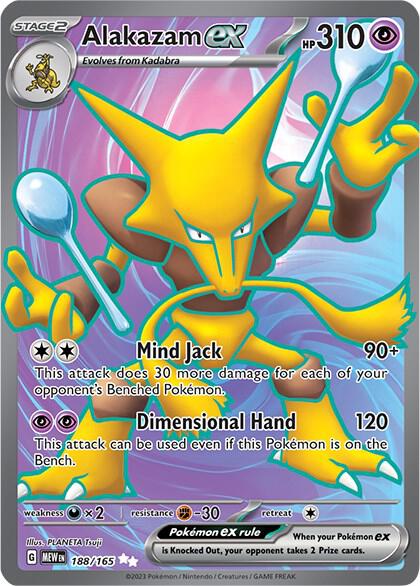 Alakazam ex - 188/165 - SV Scarlet and Violet 151 - Holofoil - Near Mint (NM)