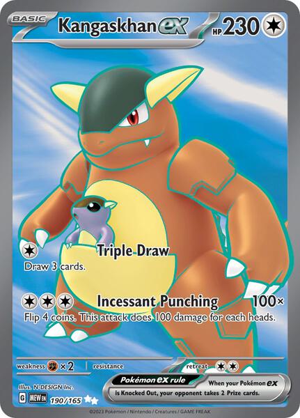 Kangaskhan ex - 190/165 - SV Scarlet and Violet 151 - Holofoil - Near Mint (NM)