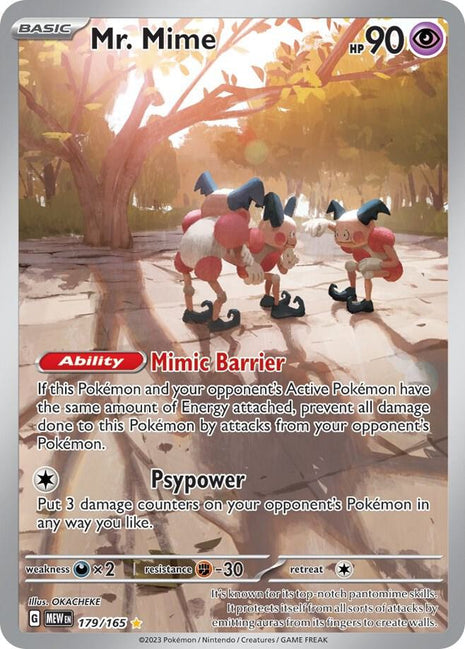 Mr. Mime - 179/165 - SV Scarlet and Violet 151 - Holofoil - Near Mint (NM)