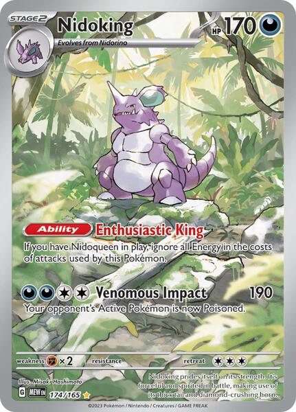 Nidoking - 174/165 - SV Scarlet and Violet 151 - Holofoil - Near Mint (NM)