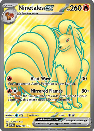 Ninetales ex - 186/165 - SV Scarlet and Violet 151 - Holofoil - Near Mint (NM)