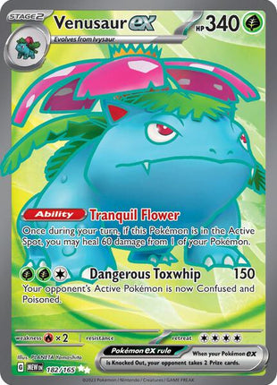 Venusaur ex - 182/165 - SV Scarlet and Violet 151 - Holofoil - Near Mint (NM)
