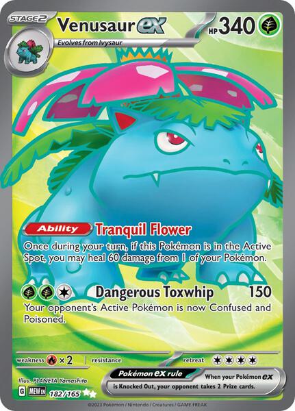 Venusaur ex - 182/165 - SV Scarlet and Violet 151 - Holofoil - Near Mint (NM)