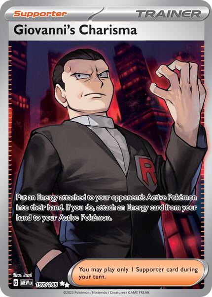 Giovanni's Charisma - 197/165 - SV Scarlet and Violet 151 - Holofoil - Near Mint (NM)