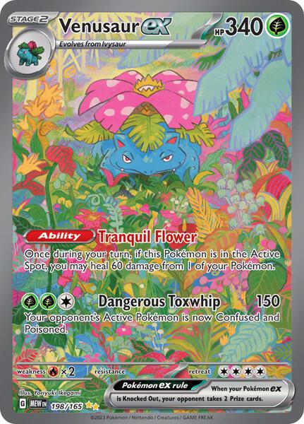 Venusaur ex - 198/165 - SV Scarlet and Violet 151 - Holofoil - Lightly Played (LP)