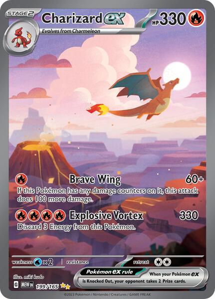 Charizard ex - 199/165 - SV Scarlet and Violet 151 - Holofoil - Near Mint (NM)