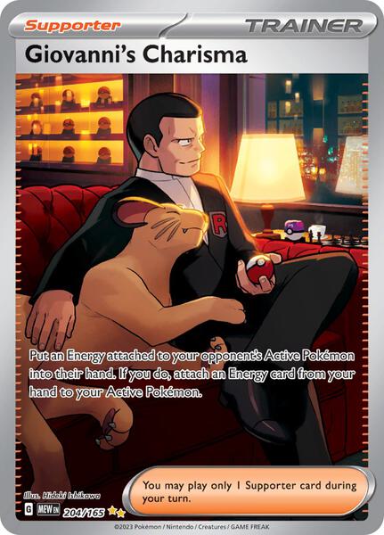 Giovanni's Charisma - 204/165 - SV Scarlet and Violet 151 - Holofoil - Near Mint (NM)