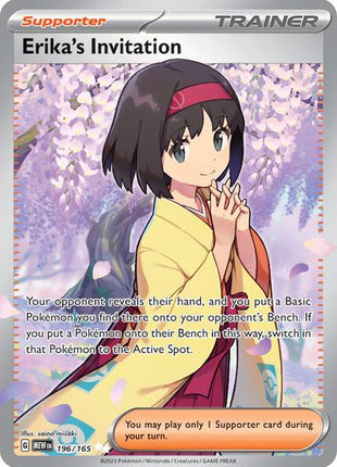 Erika's Invitation - 196/165 - SV Scarlet and Violet 151 - Holofoil - Damaged