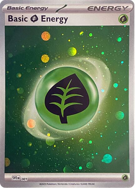 Basic Grass Energy (Cosmos Holo) - SV01 Scarlet and Violet Base Set - Holofoil - Near Mint (NM)