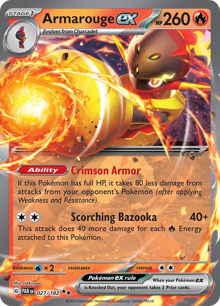 Armarouge ex - SV04 Paradox Rift - Holofoil - Near Mint (NM)