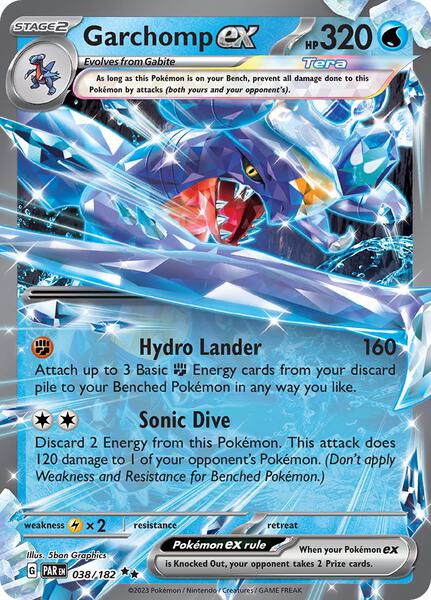 Garchomp ex - 038/182 - SV04 Paradox Rift - Holofoil - Near Mint (NM)