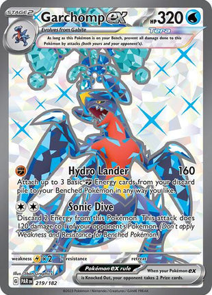 Garchomp ex - 219/182 - SV04 Paradox Rift - Holofoil - Near Mint (NM)