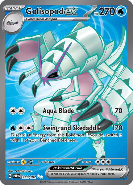Golisopod ex - 221/182 - SV04 Paradox Rift - Holofoil - Near Mint (NM)