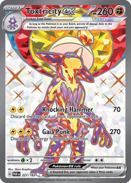 Toxtricity ex - 227/182 - SV04 Paradox Rift - Holofoil - Near Mint (NM)