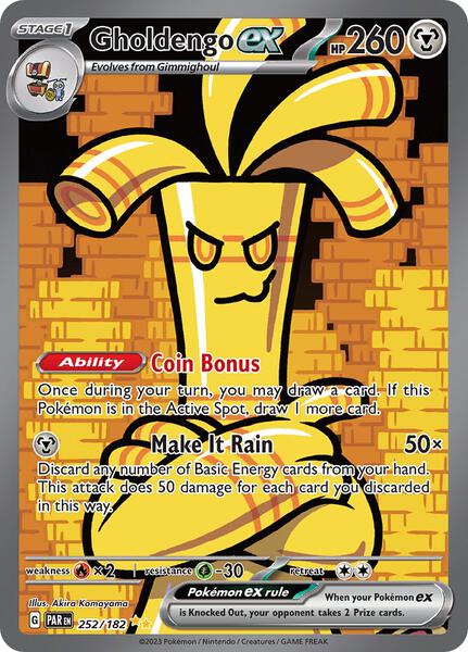 Gholdengo ex - 252/182 - SV04 Paradox Rift - Holofoil - Near Mint (NM)