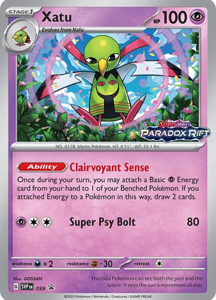 Xatu - 059 (Prerelease) - SV Scarlet and Violet Promo Cards - Holofoil - Near Mint (NM)