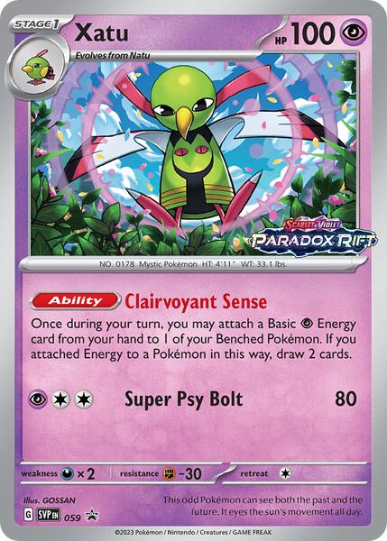 Xatu - 059 (Prerelease) - SV Scarlet and Violet Promo Cards - Holofoil - Near Mint (NM)