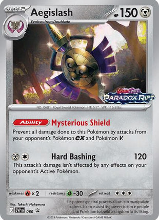 Aegislash - 060 (Prerelease) - SV Scarlet and Violet Promo Cards - Holofoil - Near Mint (NM)