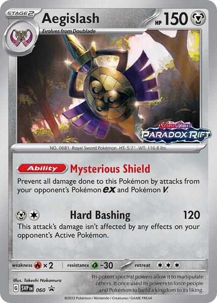 Aegislash - 060 (Prerelease) - SV Scarlet and Violet Promo Cards - Holofoil - Near Mint (NM)